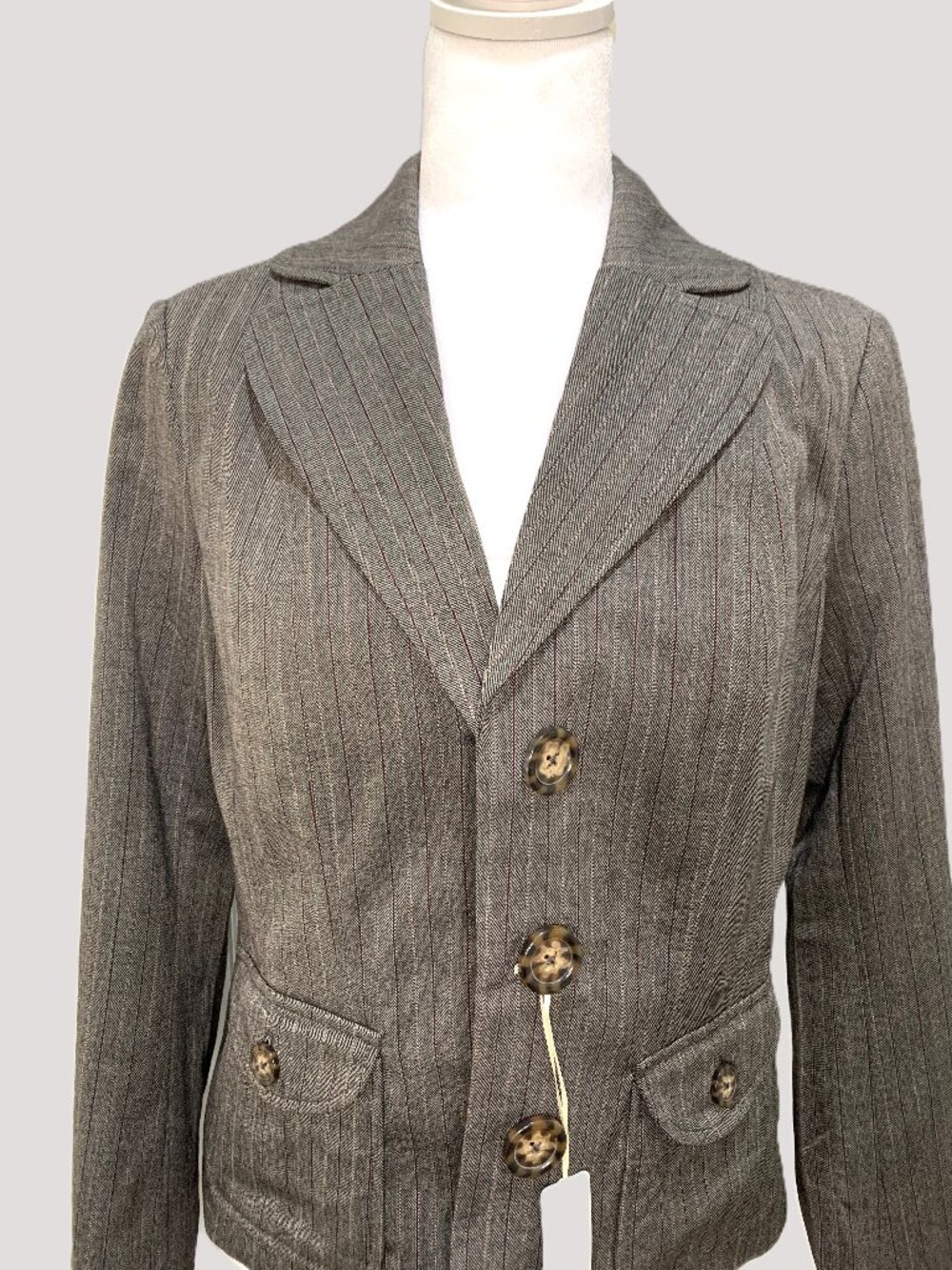 Brand New Van Heusen Women Blazer/Jacket Brown Stretch Size S